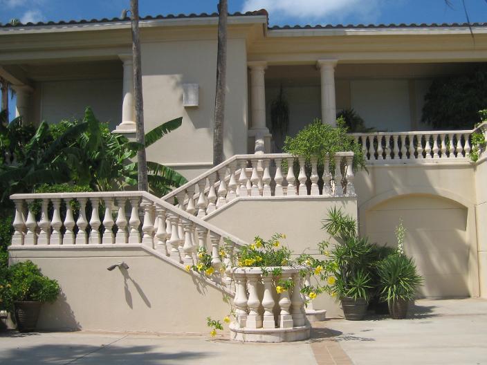 Houses Facades with Natural stone stairs